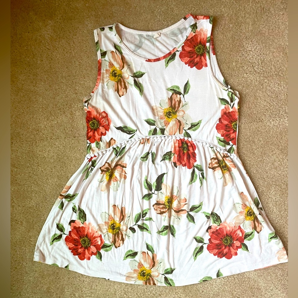 Pinkblush Medium Floral Maternity Tank